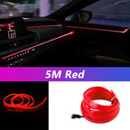 5M Neon LED Car Interior Strip Lights – Flexible Ambient USB Atmosphere Diode