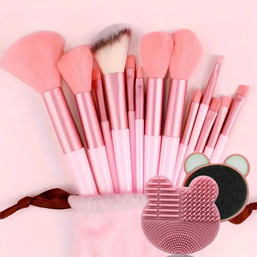 Makeup Brush & Beauty Sponge Set – Multiple Sizes & Colors