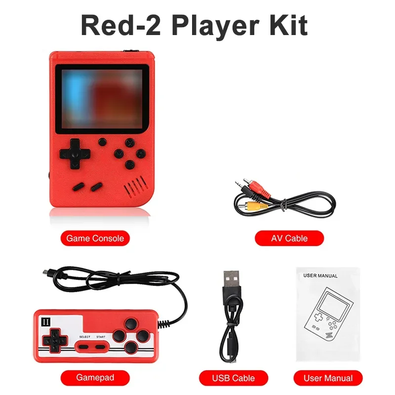 Retro 8-Bit Handheld Game Console with 400 Built-In Games