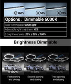 Dimmable Hexagon LED Ceiling Lights – RGB & Multi-Color, Garage/Gym/Gaming