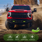 Tow Hitch Covers for Chevy Silverado 1500 & GMC Sierra 1500 – Silicone Tow Hook Accessories (Green or Red)