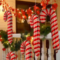 Christmas Candy Cane Foil Balloons – 5-Pack Giant Red & White Holiday Party Balloons