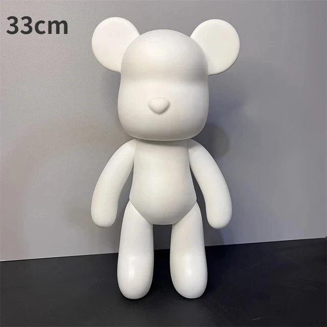 DIY Fluid Art Bear Sculpture – Handmade Resin Graffiti Bear Ornament