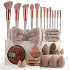 Makeup Brush & Beauty Sponge Set – Multiple Sizes & Colors