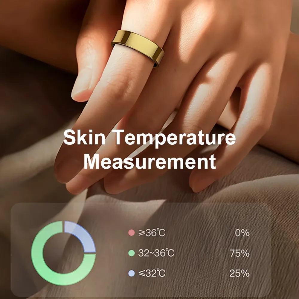 R09 Smart Ring with Charging Case | Heart Rate, Blood Oxygen & Sleep Monitor | 5ATM Waterproof