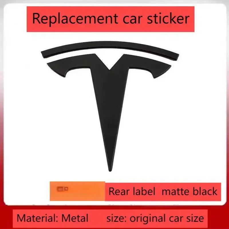 Tesla Model 3 & Model Y Metal Emblem Badge – Front & Rear Replacement