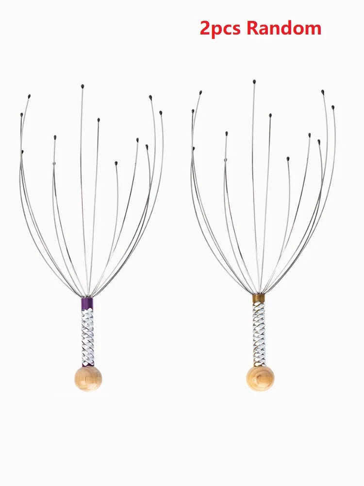 Octopus Head Scalp Massager – Manual Stress Relief Claw Tool (2-Pack)