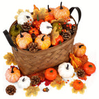 50-Piece Artificial Pumpkins Set – Autumn & Thanksgiving Décor