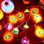 Halloween LED Light String — Battery-Powered Warm White