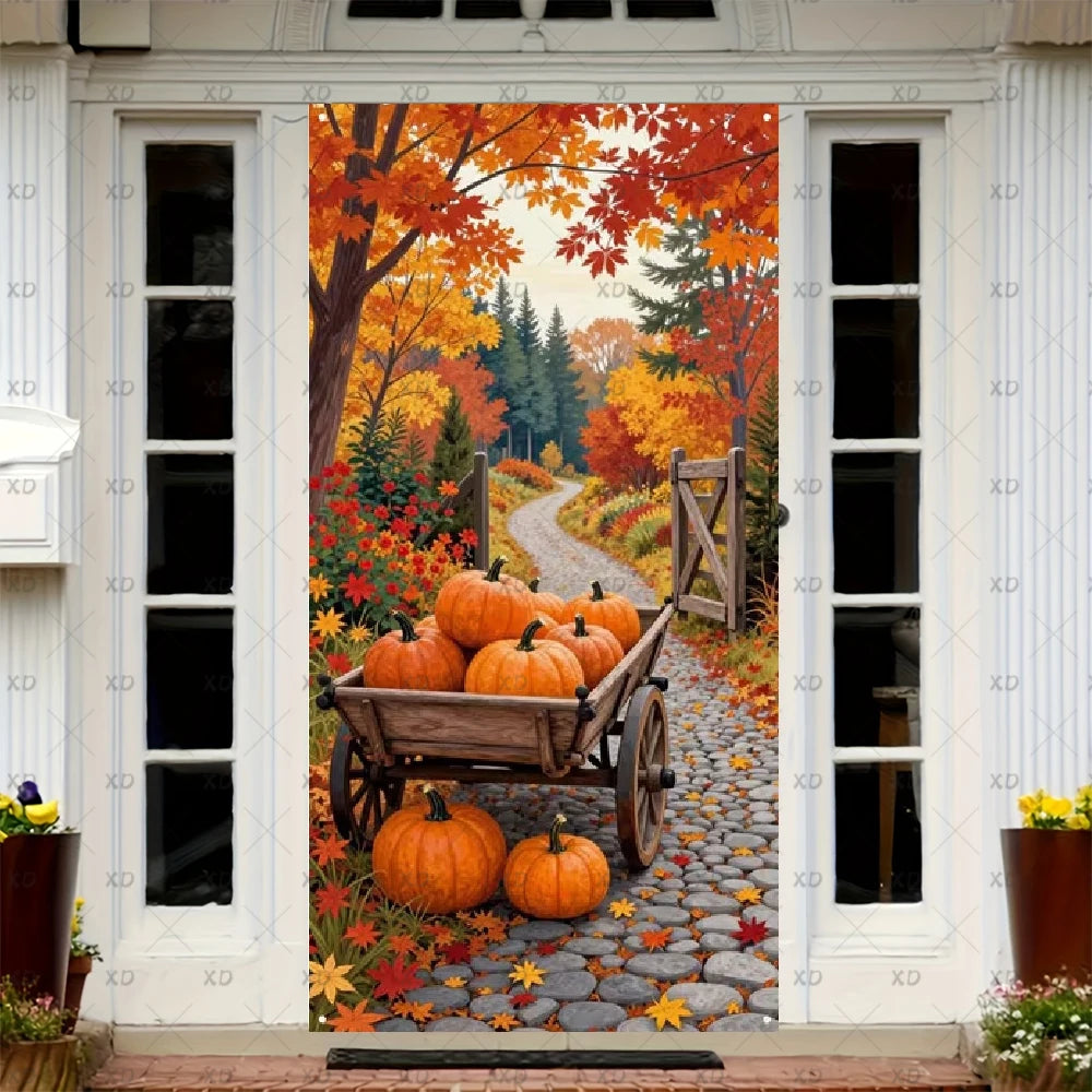 Fall Thanksgiving Harvest Party Backdrop Banner