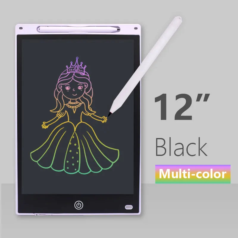 Kids LCD Writing & Drawing Tablet – 8" & 12" Colorful Screen