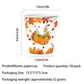 Autumn Maple Leaf & Pumpkin Thanksgiving Paper Tableware – Plates, Cups & Napkins