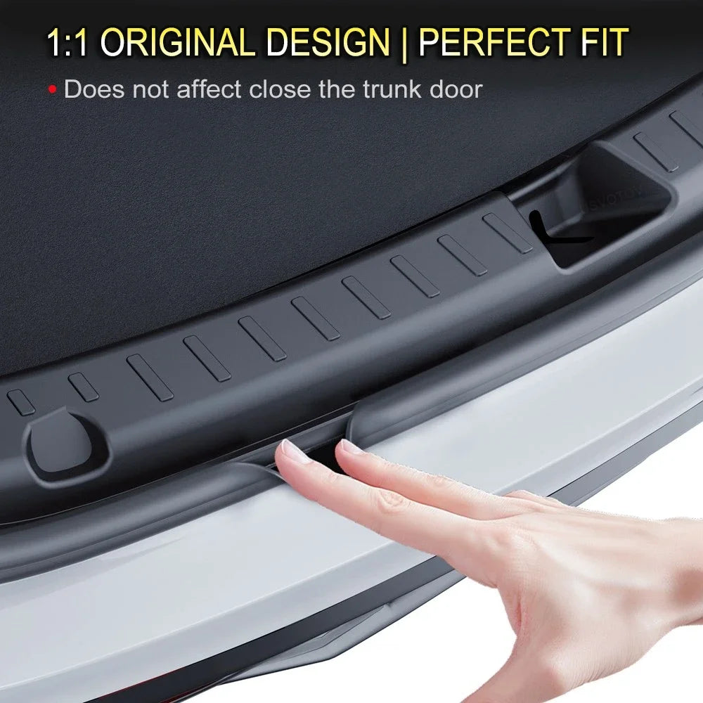 TPE Trunk Sill Plate & Rear Bumper Guard for Tesla Model Y Juniper 2025–2026