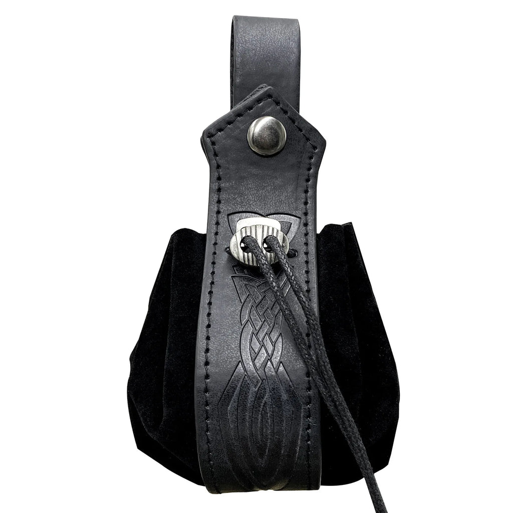 Medieval Viking Drawstring Waist Bag — Retro Coin Pouch for Renaissance Fairs, LARP & Cosplay