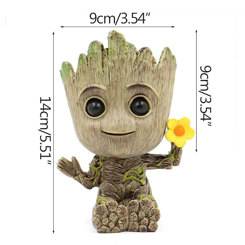 Groot Figurine Desktop Ornament | Cartoon Tree Man Miniature Decor