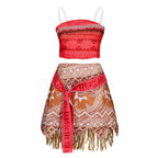 Girls' Moana Two-Piece Costume Dress | Polynesian Princess Dress-Up