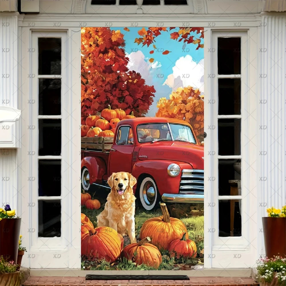 Fall Thanksgiving Harvest Party Backdrop Banner