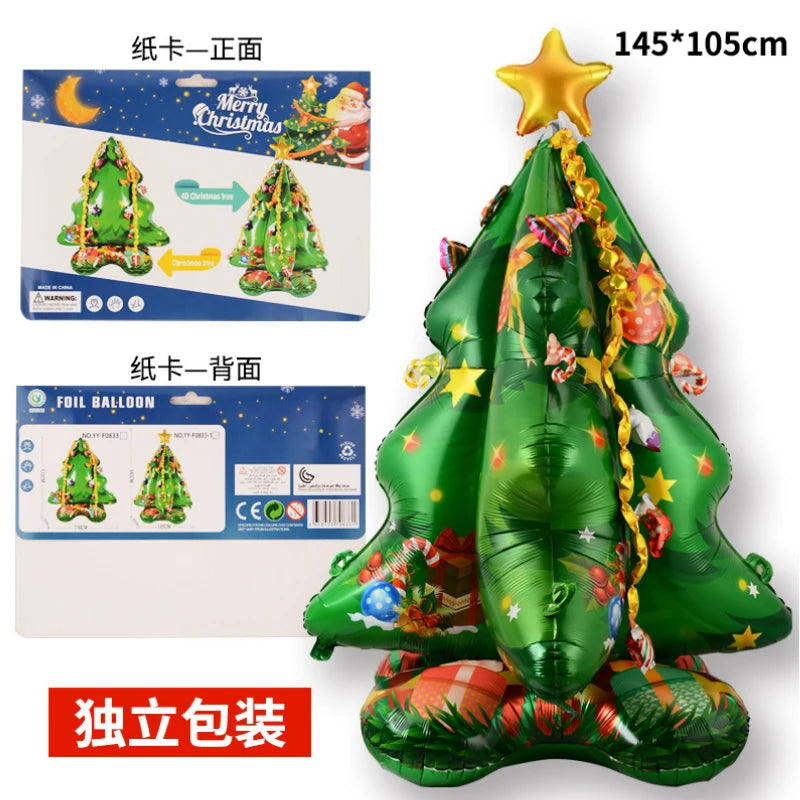 Giant Christmas Foil Balloons – Santa, Tree, Elk, Penguin & More Holiday Character Balloons