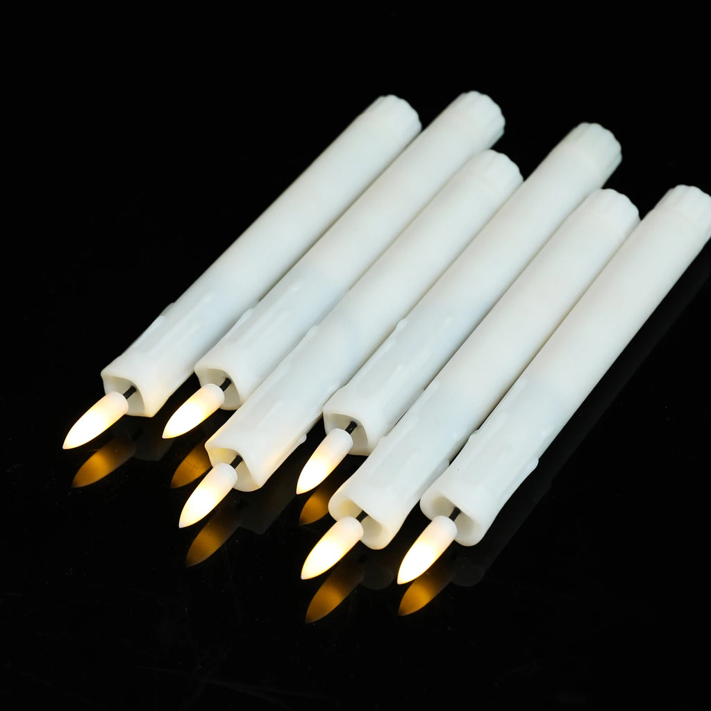 LED Taper Candles – Warm White Battery-Powered Christmas Candlesticks