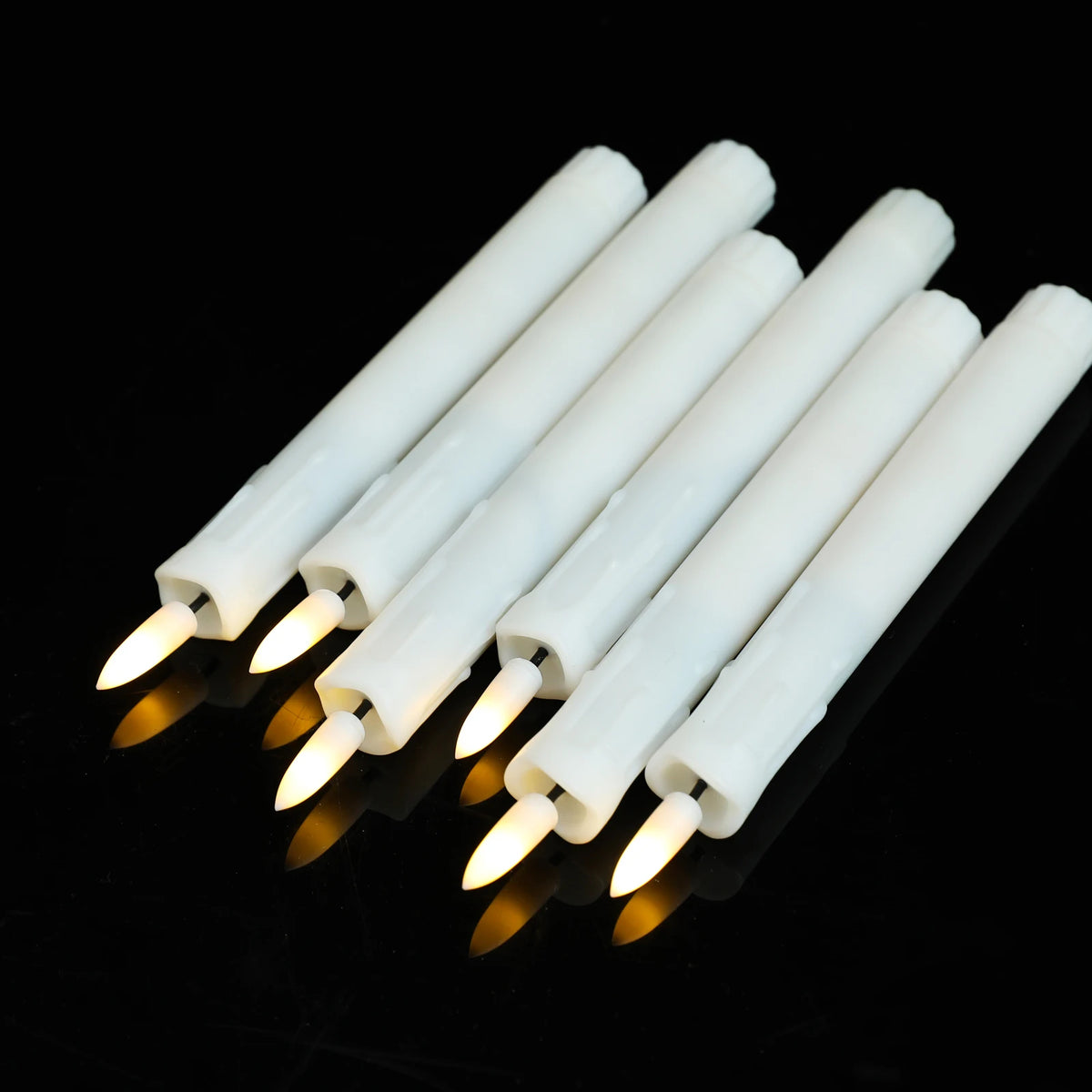 LED Taper Candles – Warm White Battery-Powered Christmas Candlesticks