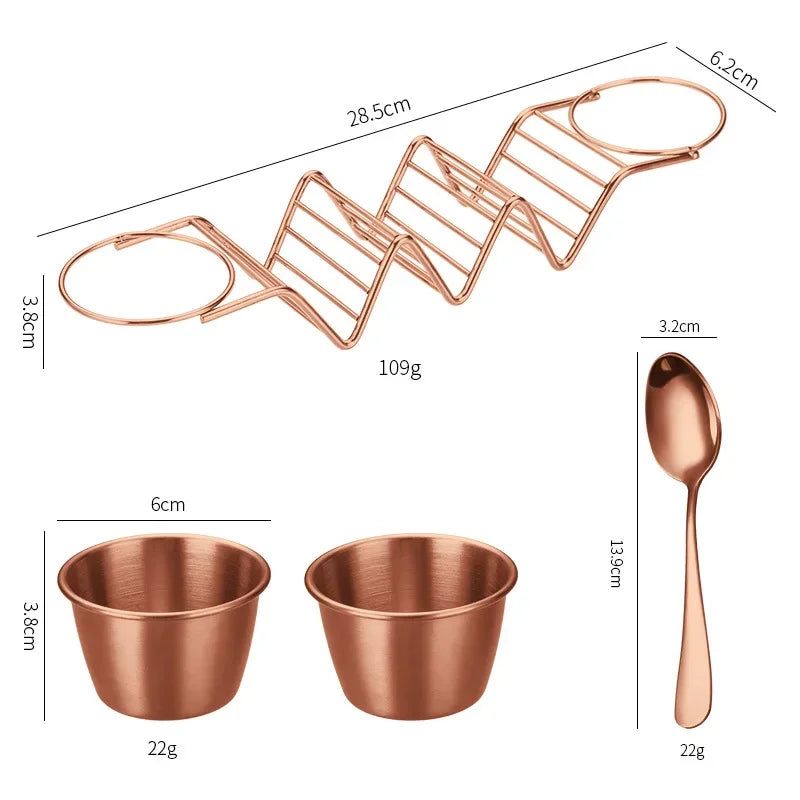 Stainless Steel Taco Holder Set
