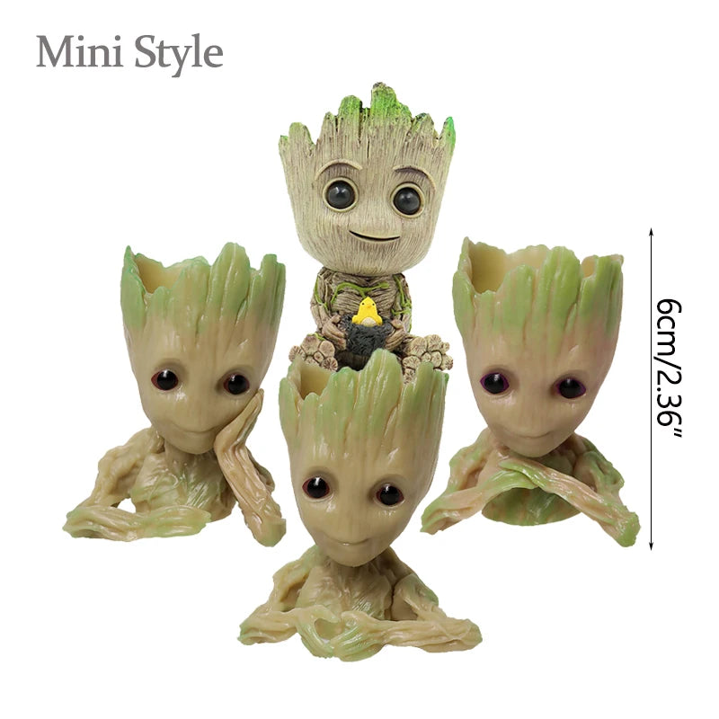 Groot Figurine Desktop Ornament | Cartoon Tree Man Miniature Decor