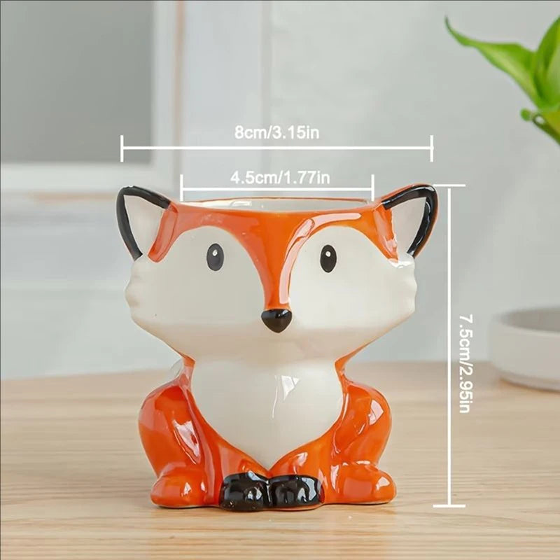Cute Animal Ceramic Succulent Planter – Balcony & Desktop Home Decor