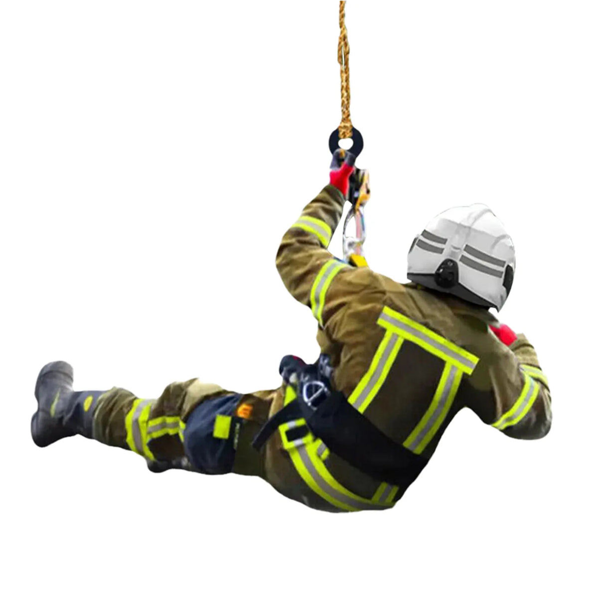 Firefighter Christmas Ornament – Double-Sided Acrylic Fireman Hanging Decoration