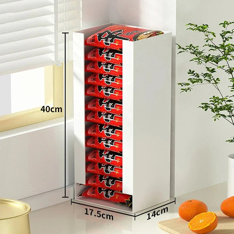 Stackable Instant Noodle & Ramen Cup Storage Box | Kitchen Pantry Organizer