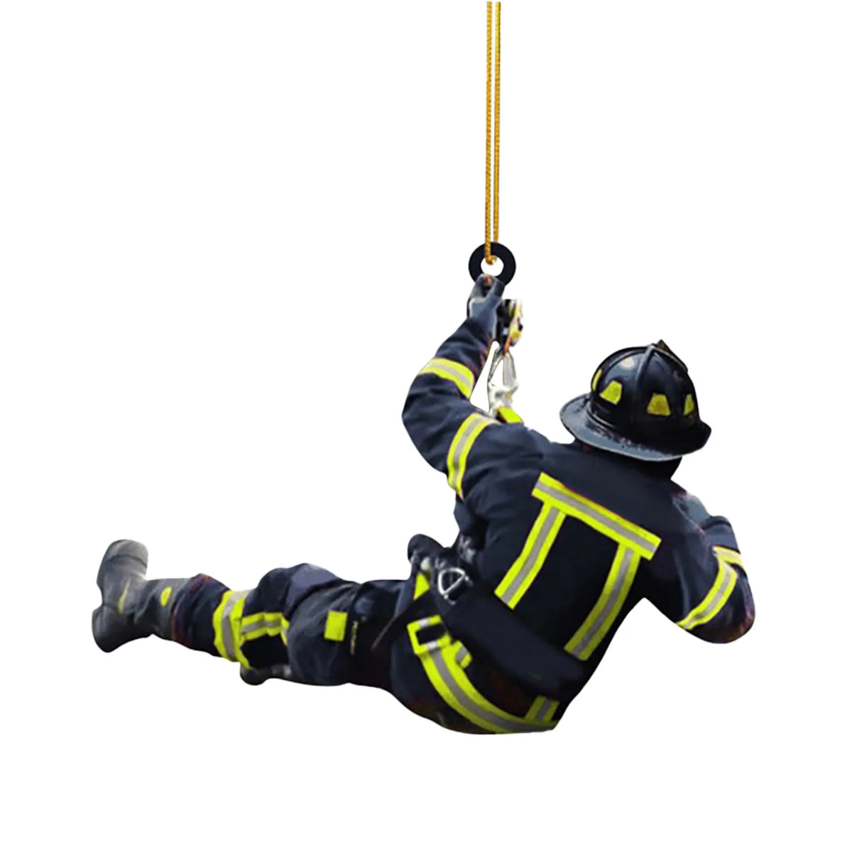 Firefighter Christmas Ornament – Double-Sided Acrylic Fireman Hanging Decoration