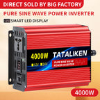 Pure Sine Wave Power Inverter – DC 12V/24V to AC 220V, 1000W–6000W
