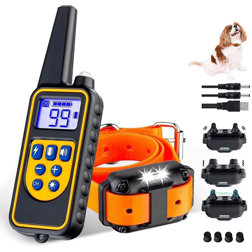 Remote Dog Training Collar – Waterproof, Rechargeable, 875-Yard Range