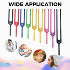 9-Piece Color Tuning Fork Set for Sound Healing & Chakra Therapy
