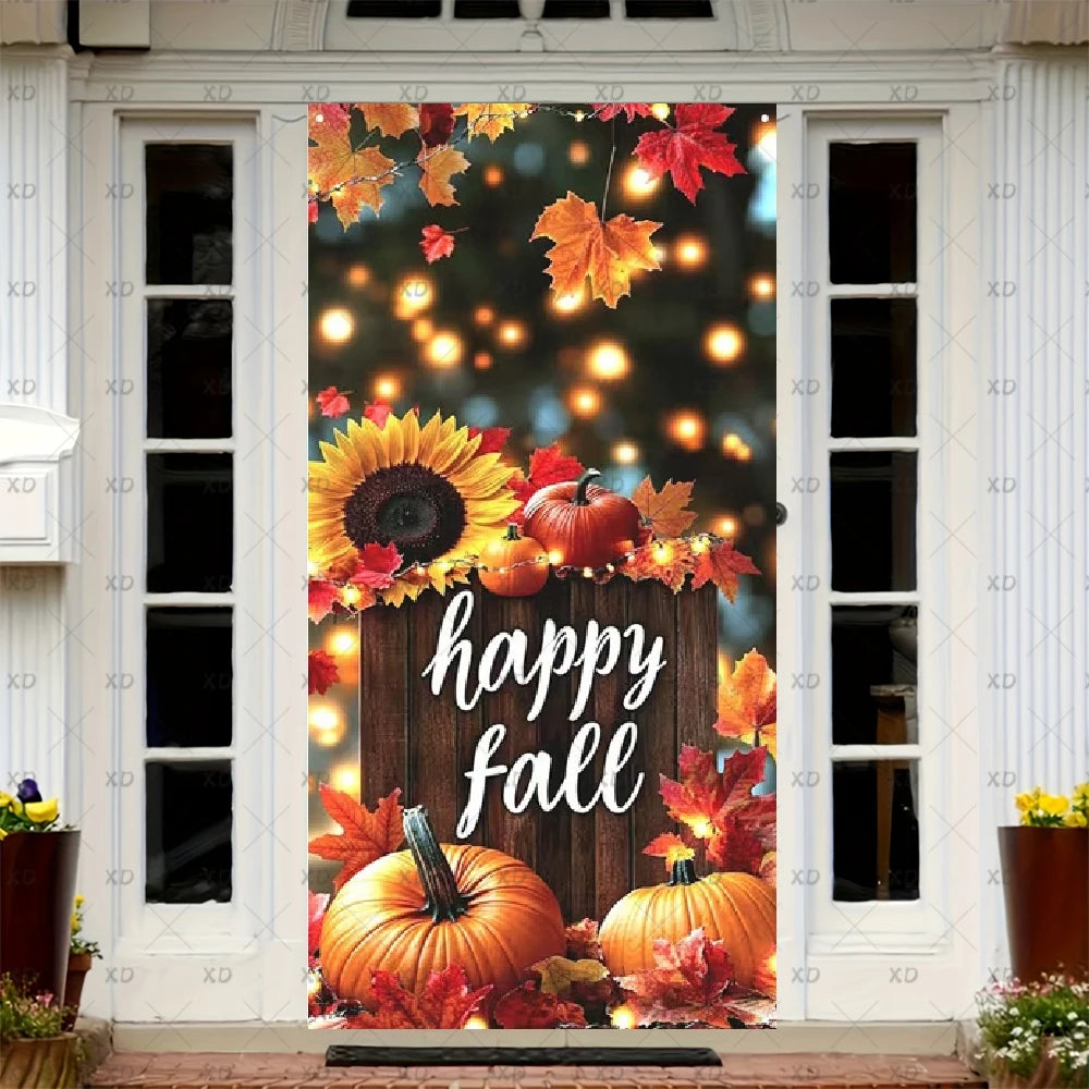 Fall Thanksgiving Harvest Party Backdrop Banner