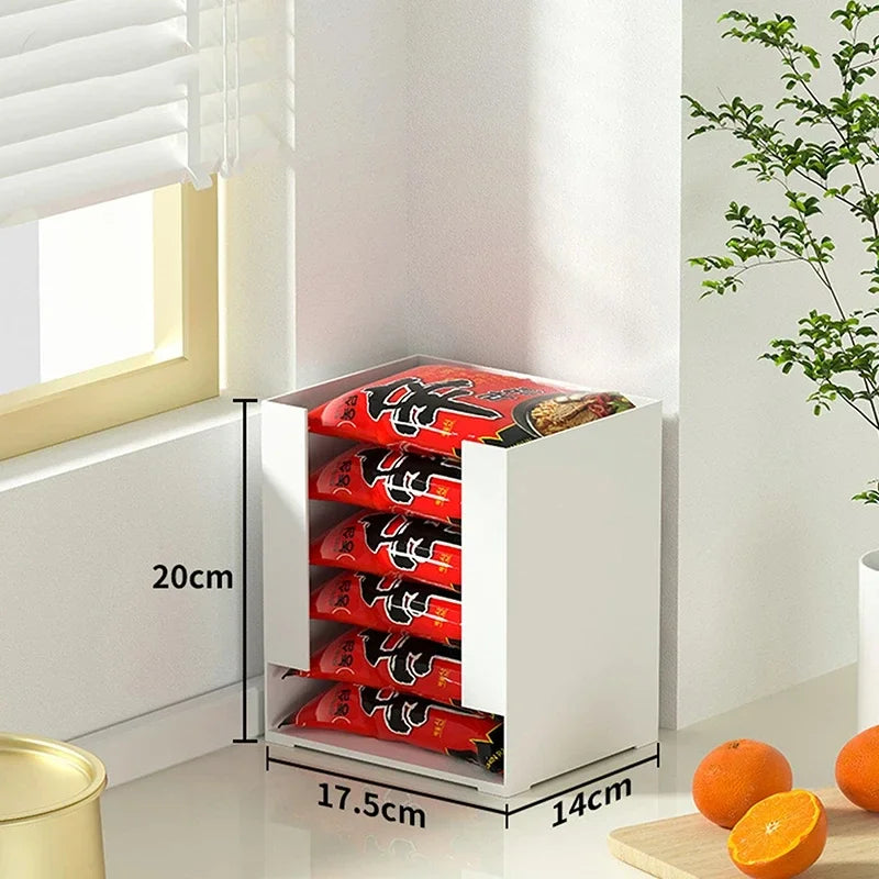 Stackable Instant Noodle & Ramen Cup Storage Box | Kitchen Pantry Organizer