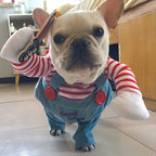 Halloween Cosplay Costume for Dogs & Cats – Funny Striped Jacket