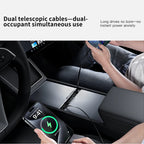 45W Fast-Charge USB Hub & Docking Station for Tesla Model 3, Y & Highland 2025
