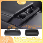 Silicone Armrest Storage Box for Tesla Model 3, Y, Highland & Juniper