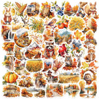 50-Piece Thanksgiving & Fall Sticker Set