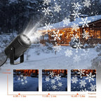 Snowflake Projector Light – USB Rotating Indoor & Outdoor Christmas Decoration