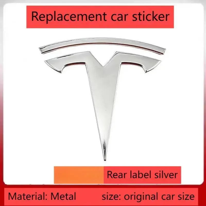Tesla Model 3 & Model Y Metal Emblem Badge – Front & Rear Replacement