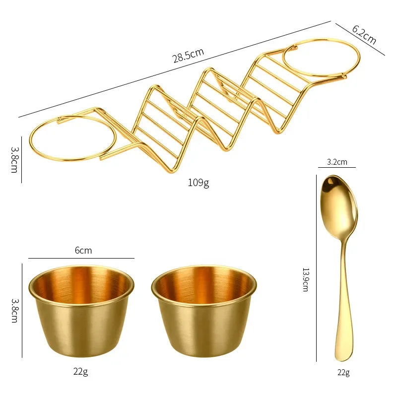 Stainless Steel Taco Holder Set