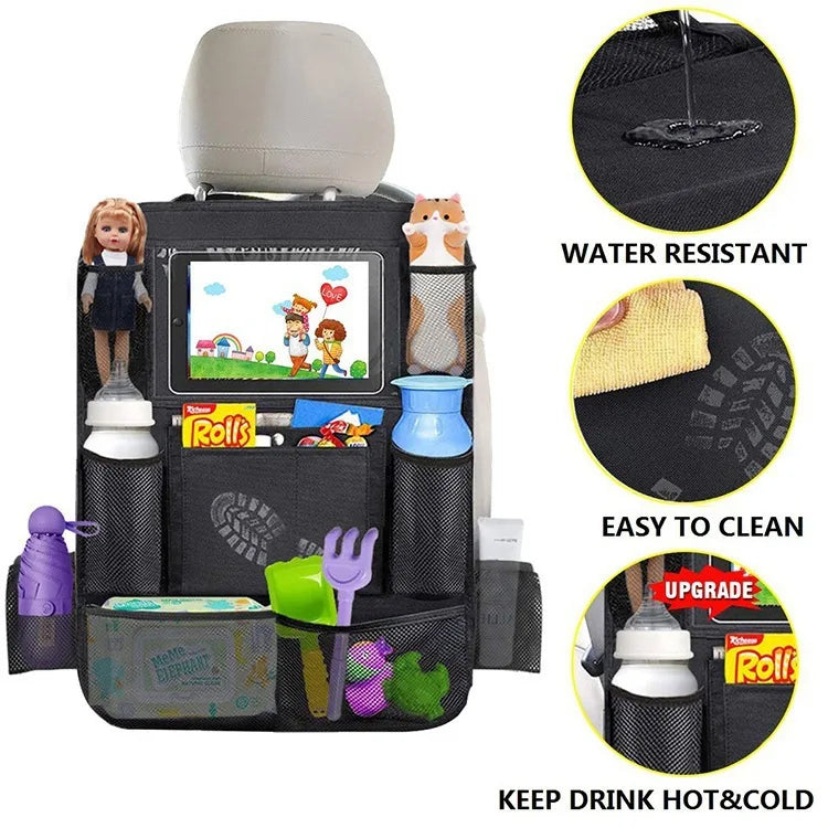 Car Seat Back Organizer with Tablet Holder