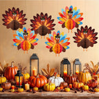 Thanksgiving Turkey Honeycomb Ball Hanging Pendants – Fall Harvest Décor