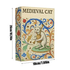 Medieval Cat Christmas Advent Calendar – 24-Day Countdown Ornament Set with Flat Acrylic Cat Characters