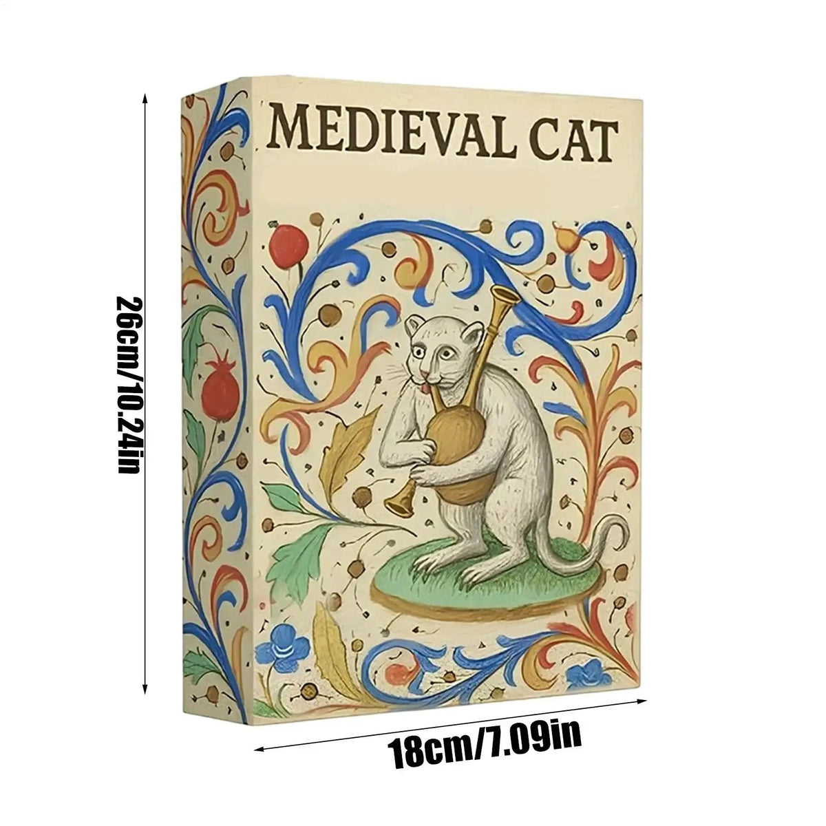 Medieval Cat Christmas Advent Calendar – 24-Day Countdown Ornament Set with Flat Acrylic Cat Characters