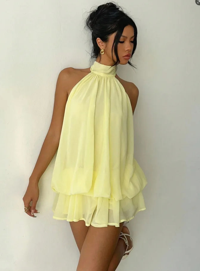 Women's Backless Halter SlimFit Top
