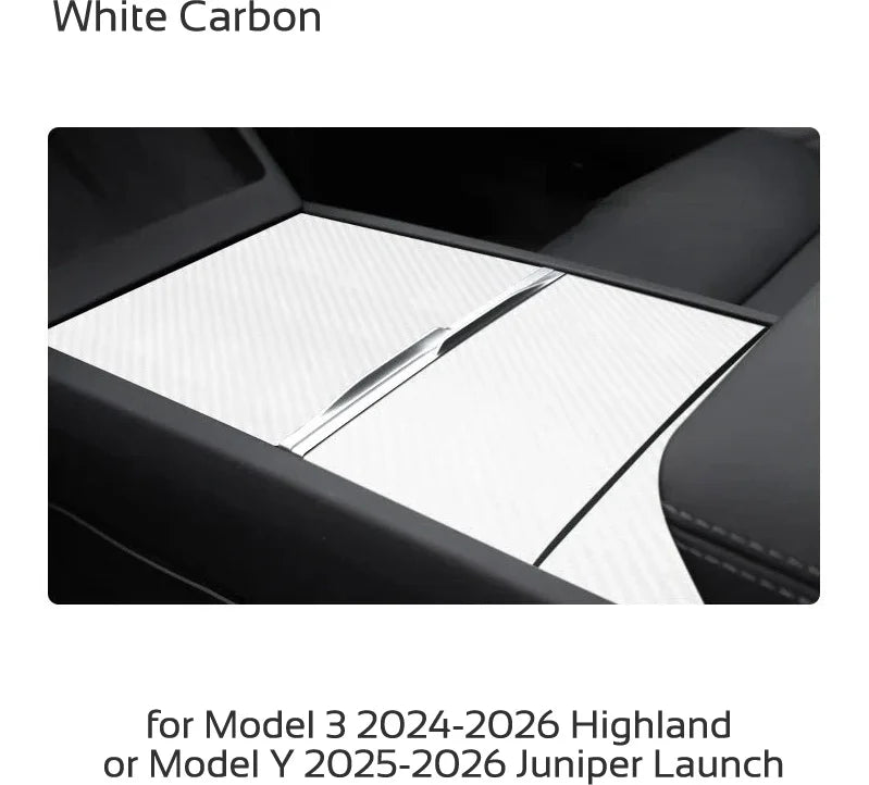 Center Console Protector Sticker for Tesla Model 3 Highland & Y Juniper (2024–2026)