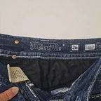 Women's Diamond Embroidery Wide-Leg Jeans – Y2K Baggy Denim Flare Trousers