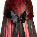 Gothic Bat Hair Clip — Matte Black Punk Hairpin